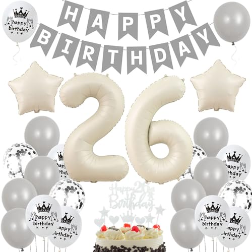 26 Geburtstag Deko Beige, 26 Jahre Ballon Boho, Geburtstagsdeko 26 Frau Mann, Luftballons 26 Geburtstag Beige Grau, 26 Geburtstagdeko Beige Grau Ballon, Frauen Männer 26. Party Deko Beige Grau 26 Geburtstag Deko Beige, 26 Jahre Ballon Boho, Geburtstagsdeko 26 Frau Mann, Luftballons 26 Geburtstag Beige Grau, 26 Geburtstagdeko Beige Grau Ballon, Frauen Männer 26. Party Deko Beige Grau von Ohaoduo