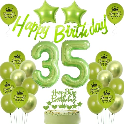 35 Geburtstag Deko Grüne Frau, Grün Geburtstagsdeko 35 Mann, Luftballon 35. Geburtstag Grün, Deko 35. Männer Frauen, Ballons 35 , Tortendeko 35. Dekoration 35 Geburtstag Deko Grüne Frau, Grün Geburtstagsdeko 35 Mann, Luftballon 35. Geburtstag Grün, Deko 35. Männer Frauen, Ballons 35 , Tortendeko 35. Dekoration von Ohaoduo