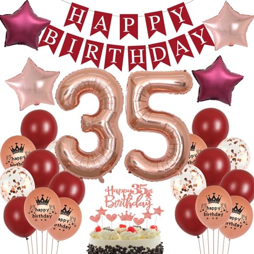35 Geburtstag Dekoration Frau,Rot 35 Geburtstag Deko,Rosegold 35 Jahr Party Dekoration,Geburtstagsdeko 35 Jahr Frauen,35. Geburtstag Dekorationen Rot, Rot Luftballon 35. Geburtstag Frau 35 Geburtstag Dekoration Frau,Rot 35 Geburtstag Deko,Rosegold 35 Jahr Party Dekoration,Geburtstagsdeko 35 Jahr Frauen,35. Geburtstag Dekorationen Rot, Rot Luftballon 35. Geburtstag Frau von Ohaoduo