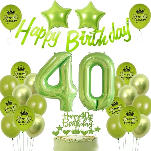 40 Geburtstag Deko Grüne Frau, Grün Geburtstagsdeko 40 Mann, Luftballon 40. Geburtstag Grün, Deko 40. Männer Frauen, Ballons 40, Tortendeko 40. Dekoration 40 Geburtstag Deko Grüne Frau, Grün Geburtstagsdeko 40 Mann, Luftballon 40. Geburtstag Grün, Deko 40. Männer Frauen, Ballons 40, Tortendeko 40. Dekoration von Ohaoduo