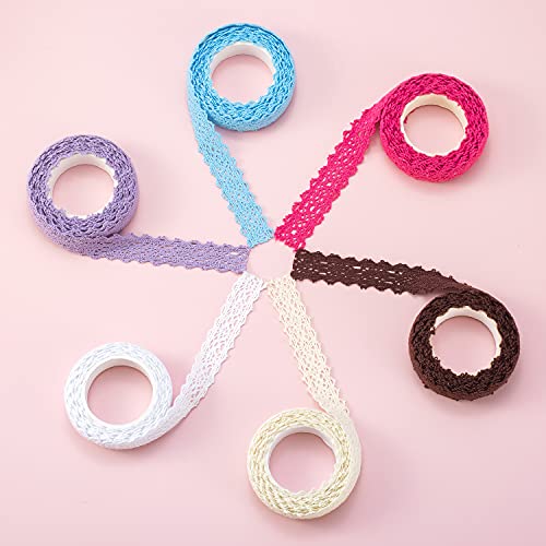 6 Rollen farbe Spitzenband Selbstklebend Beige Weiß Rot braun Blau lila Vintage Dekoband Spitze Bänder Bordüre Spitzenbort Stoffband Selbstklebend für Hochzeitseinladungen Alben,Flaschen vielem mehr 6 Rollen farbe Spitzenband Selbstklebend Beige Weiß Rot braun Blau lila Vintage Dekoband Spitze Bänder Bordüre Spitzenbort Stoffband Selbstklebend für Hochzeitseinladungen Alben,Flaschen vielem mehr von Ohaoduo