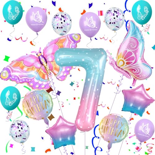 7. Schmetterling Geburtstagsdeko, Schmetterling 7 Geburtstag Mädchen, 7 Jahre Geburtstag Deko, Bunt Schmetterlinge Ballon 7 Jahre, Mädchen 7 Jahre Schmetterling, Party Schmetterling 7 Luftballon 7. Schmetterling Geburtstagsdeko, Schmetterling 7 Geburtstag Mädchen, 7 Jahre Geburtstag Deko, Bunt Schmetterlinge Ballon 7 Jahre, Mädchen 7 Jahre Schmetterling, Party Schmetterling 7 Luftballon von Ohaoduo