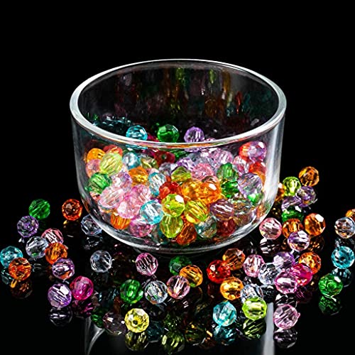 700 Stück Perlen Zum Auffädeln Kristall Glas Perlen 8mm Bunte Bastelnperlen Acryl Perlen Kunstperlen Schmuckherstellung für Armbänder Schmuck Basteln DIY Halskette … von Ohaoduo