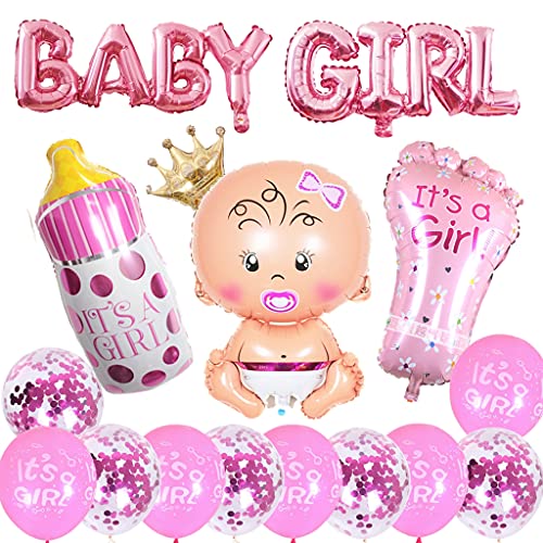 Babyparty Deko Mädchen, Baby Shower Dekoratione Mädchen, It's A Girl Luftballons Rosa, Baby Dusche Party Deko, XXL Folienballon als Geschenk zur Geburt eines Mädchen … Babyparty Deko Mädchen, Baby Shower Dekoratione Mädchen, It's A Girl Luftballons Rosa, Baby Dusche Party Deko, XXL Folienballon als Geschenk zur Geburt eines Mädchen … von Ohaoduo
