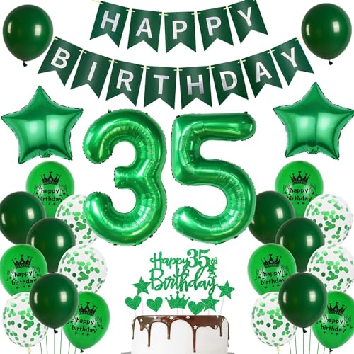 Ballon 35 Geburtstag Deko frauen grün Deko 35. Geburtstag Mann grün Geburtstagsdeko 35 jahre frau Luftballon 35. Geburtstag Mann grün Happy Birthday Banner 35 Geburtstag männer Party Dekoration Ballon 35 Geburtstag Deko frauen grün Deko 35. Geburtstag Mann grün Geburtstagsdeko 35 jahre frau Luftballon 35. Geburtstag Mann grün Happy Birthday Banner 35 Geburtstag männer Party Dekoration von Ohaoduo