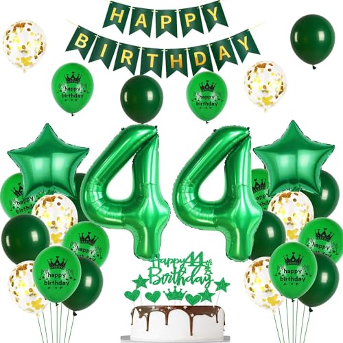 Ballon 44 Geburtstag Deko Mann frauen grün gold Deko 44. Geburtstag Mann grün Geburtstagsdeko 44 jahre frau Luftballon 44. Geburtstag Mann grün deko 44. Geburtstag mann männer Party Dekoration von Ohaoduo