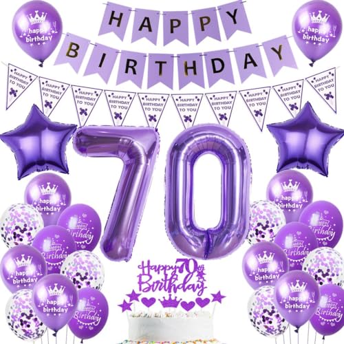 Ballon 70 Geburtstag Deko frauen lila Deko 70. Geburtstag frau lila Geburtstagsdeko 70 jahre frauen Luftballon 70. Happy Birthday Banner 70 mädchen Party Dekoration Ballon 70 Geburtstag Deko frauen lila Deko 70. Geburtstag frau lila Geburtstagsdeko 70 jahre frauen Luftballon 70. Happy Birthday Banner 70 mädchen Party Dekoration von Ohaoduo