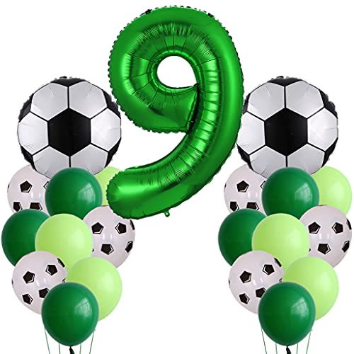 Fußball Geburtstagsdeko 9. Jahr - Luftballons und Deko für Kinder Fussball Party Fußball Geburtstagsdeko 9. Jahr - Luftballons und Deko für Kinder Fussball Party von Ohaoduo