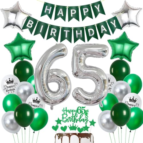 Geburtstagsdeko 65 Grün Silber, Luftballon 65. Geburtstag Mann Frau, Ballons 65 Geburtstag Grün Silber, Deko 65. Geburtstag Männer Frauen, 65 Jahre Geburtstag Party Dekoration Grün Silber Geburtstagsdeko 65 Grün Silber, Luftballon 65. Geburtstag Mann Frau, Ballons 65 Geburtstag Grün Silber, Deko 65. Geburtstag Männer Frauen, 65 Jahre Geburtstag Party Dekoration Grün Silber von Ohaoduo