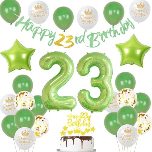 Grün 23. Geburtstag Dekoration frau ,Grün Tortendeko Geburtstag 23 Jahre mann,23 Geburtstag frauen mann Party Deko,Tortendeko 23. Geburtstag Männer frauen,Geburtstagsdeko 23 Jahre mann Grün 23. Geburtstag Dekoration frau ,Grün Tortendeko Geburtstag 23 Jahre mann,23 Geburtstag frauen mann Party Deko,Tortendeko 23. Geburtstag Männer frauen,Geburtstagsdeko 23 Jahre mann von Ohaoduo