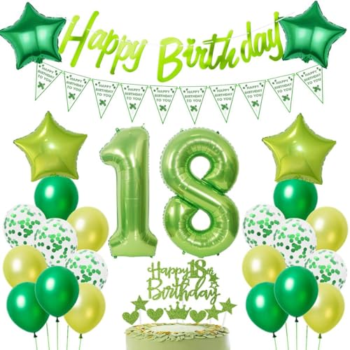 Grün Ballons 18 Geburtstag, Grün Luftballon 18. Geburtstagsdeko, 18. Geburtstag Dekoration Junge Mädchen, Geburtstagsdeko 18 Jahre Junge, Luftballons 18 Jahr Grün, Deko 18. Geburtstag Grün Grün Ballons 18 Geburtstag, Grün Luftballon 18. Geburtstagsdeko, 18. Geburtstag Dekoration Junge Mädchen, Geburtstagsdeko 18 Jahre Junge, Luftballons 18 Jahr Grün, Deko 18. Geburtstag Grün von Ohaoduo