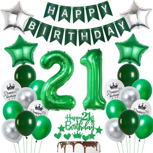 Grün Deko 21. Geburtstag Mann Frau,Luftballons 21. Geburtstag Grün,Party Ballons 21 Jahre Geburtstagsdeko Grün 21. Geburtstag Party Dekoration,Grün 21 Ballons Frau Mannn Geburtstag Grün Deko 21. Geburtstag Mann Frau,Luftballons 21. Geburtstag Grün,Party Ballons 21 Jahre Geburtstagsdeko Grün 21. Geburtstag Party Dekoration,Grün 21 Ballons Frau Mannn Geburtstag von Ohaoduo