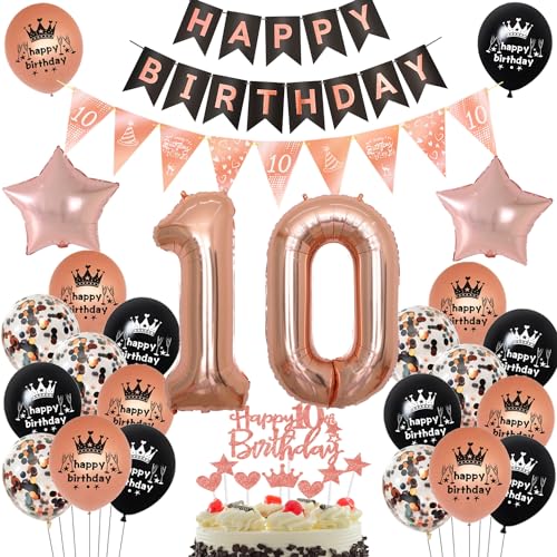 Luftballon 10. Roségold,Geburtstagsdeko 10 Jahr Roségold Schwarz,Ballon 10. Geburtstag Mädchen,Luftballons Geburtstag 10 Schwarz,Ballon 10 Deko Mädchen,10 Party Deko Luftballon 10. Roségold,Geburtstagsdeko 10 Jahr Roségold Schwarz,Ballon 10. Geburtstag Mädchen,Luftballons Geburtstag 10 Schwarz,Ballon 10 Deko Mädchen,10 Party Deko von Ohaoduo