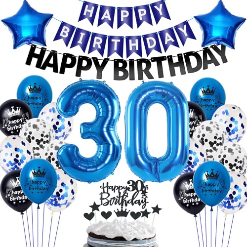 Luftballon 30. Geburtstag Blau Schwarz,30 Geburtstag Männer Ballons,Blau Schwarz 30 Jahre Mann Party Deko,Geburtstagsdeko 30 Jahre Mann Frau,Blau 30. Party Deko,Tortendeko 30. Geburtstag Luftballon 30. Geburtstag Blau Schwarz,30 Geburtstag Männer Ballons,Blau Schwarz 30 Jahre Mann Party Deko,Geburtstagsdeko 30 Jahre Mann Frau,Blau 30. Party Deko,Tortendeko 30. Geburtstag von Ohaoduo