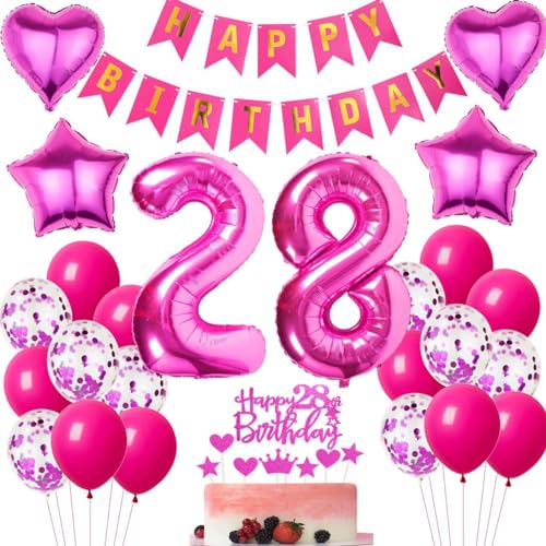 Ohaoduo 28 Geburtstag Deko Frauen rosa rot 28 Geburtstag Dekoration rosa rot Geburtstagsdeko 28 jahre Frau Luftballons Folienballon 28. Geburtstag Deko 28 Geburtstag Frau Mädchen Tortendeko rosa Ohaoduo 28 Geburtstag Deko Frauen rosa rot 28 Geburtstag Dekoration rosa rot Geburtstagsdeko 28 jahre Frau Luftballons Folienballon 28. Geburtstag Deko 28 Geburtstag Frau Mädchen Tortendeko rosa von Ohaoduo