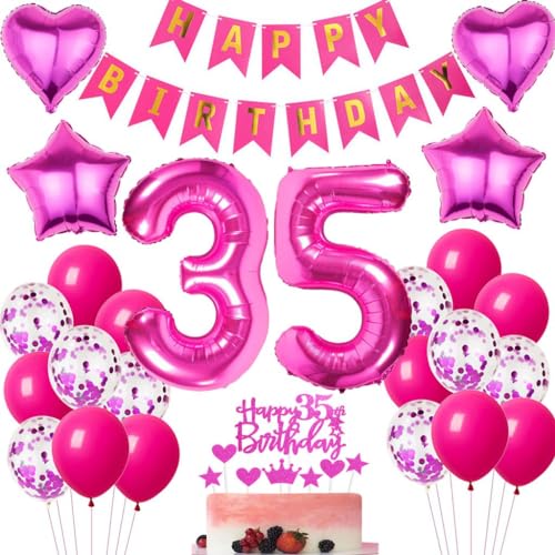 Ohaoduo 35 Geburtstag Deko Frauen rosa rot 35 Geburtstag Dekoration rosa rot Geburtstagsdeko 35 jahre Frau Luftballons Folienballon 35. Geburtstag Deko 35 Geburtstag Frau Mädchen Tortendeko rosa Ohaoduo 35 Geburtstag Deko Frauen rosa rot 35 Geburtstag Dekoration rosa rot Geburtstagsdeko 35 jahre Frau Luftballons Folienballon 35. Geburtstag Deko 35 Geburtstag Frau Mädchen Tortendeko rosa von Ohaoduo