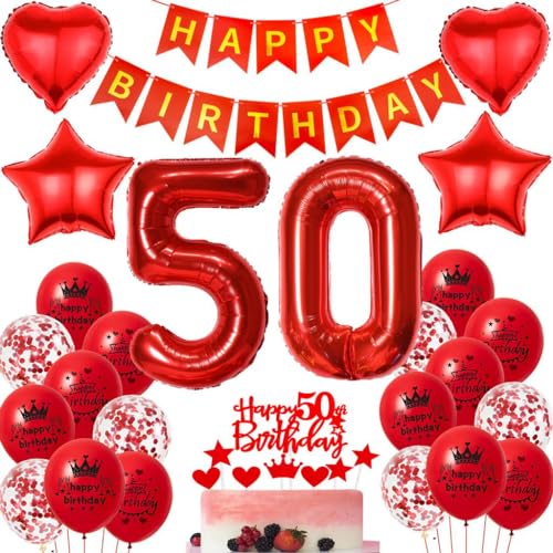 Ohaoduo 50 Geburtstag Deko Frauen rot 50 Geburtstag Dekoration rot Geburtstagsdeko 50 jahre Frau Luftballons Folienballon 50. Geburtstag Party Deko 50 Geburtstag Frauen Mädchen Tortendeko rot Ohaoduo 50 Geburtstag Deko Frauen rot 50 Geburtstag Dekoration rot Geburtstagsdeko 50 jahre Frau Luftballons Folienballon 50. Geburtstag Party Deko 50 Geburtstag Frauen Mädchen Tortendeko rot von Ohaoduo