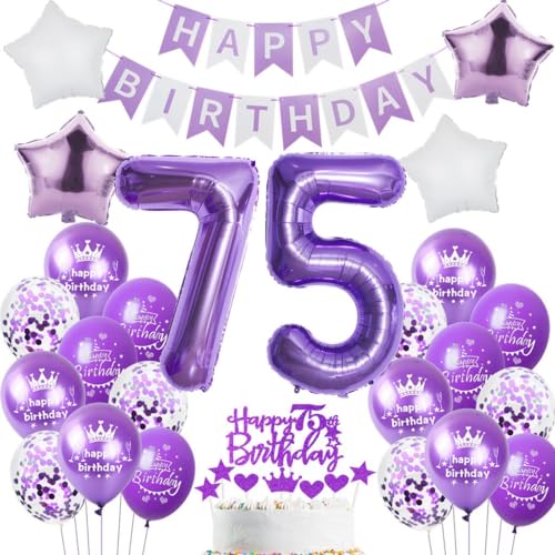 Ohaoduo 75 Geburtstag Deko Frauen Lila 75 Geburtstag Dekoration Lila Geburtstagsdeko 75 jahre Frau Luftballons Folienballon 75. Geburtstag Party Deko 75 Geburtstag Frauen Mädchen Tortendeko lila Ohaoduo 75 Geburtstag Deko Frauen Lila 75 Geburtstag Dekoration Lila Geburtstagsdeko 75 jahre Frau Luftballons Folienballon 75. Geburtstag Party Deko 75 Geburtstag Frauen Mädchen Tortendeko lila von Ohaoduo