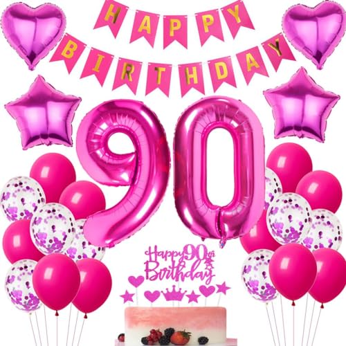 Ohaoduo 90 Geburtstag Deko Frauen rosa rot 90 Geburtstag Dekoration rosa rot Geburtstagsdeko 90 jahre Frau Luftballons Folienballon 90. Geburtstag Deko 90 Geburtstag Frau Mädchen Tortendeko rosa Ohaoduo 90 Geburtstag Deko Frauen rosa rot 90 Geburtstag Dekoration rosa rot Geburtstagsdeko 90 jahre Frau Luftballons Folienballon 90. Geburtstag Deko 90 Geburtstag Frau Mädchen Tortendeko rosa von Ohaoduo