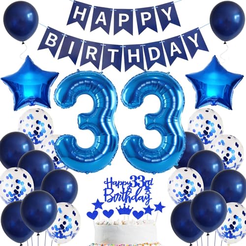 Ohaoduo Luftballon 33. Geburtstag Dekoration mann blau Tortendeko 33 Geburtstag mann blau Party Deko 33. Geburtstag mann Ballon Deko 33 Geburtstag Deko männer Junge Geburtstagsdeko 33 jahre mann Ohaoduo Luftballon 33. Geburtstag Dekoration mann blau Tortendeko 33 Geburtstag mann blau Party Deko 33. Geburtstag mann Ballon Deko 33 Geburtstag Deko männer Junge Geburtstagsdeko 33 jahre mann von Ohaoduo