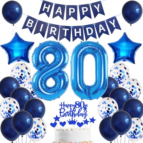 Ohaoduo Luftballon 80. Geburtstag Dekoration mann blau Tortendeko 80 Geburtstag mann blau Party Deko 80. Geburtstag mann Ballon Deko 80 Geburtstag Deko männer Junge Geburtstagsdeko 80 jahre mann Ohaoduo Luftballon 80. Geburtstag Dekoration mann blau Tortendeko 80 Geburtstag mann blau Party Deko 80. Geburtstag mann Ballon Deko 80 Geburtstag Deko männer Junge Geburtstagsdeko 80 jahre mann von Ohaoduo