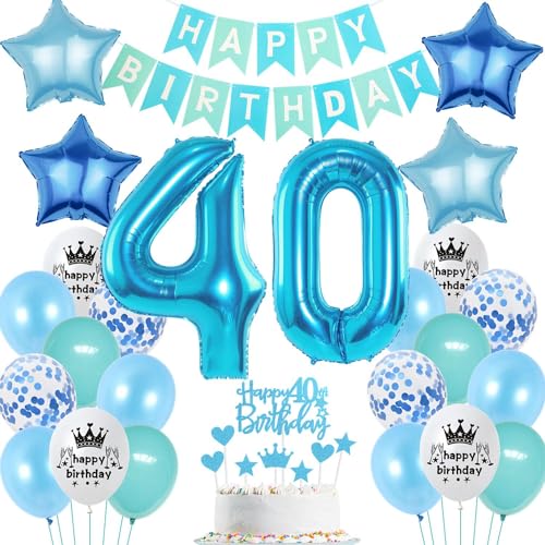 Ohaoduo Luftballons 40. Geburtstag Mann Junge Dekoration Blau Tortendeko Geburtstag 40 männer Deko 40. Geburtstag frau Party Deko Blau Geburtstagsdeko 40 Jahre Mann Luftballon 40 Blau Ohaoduo Luftballons 40. Geburtstag Mann Junge Dekoration Blau Tortendeko Geburtstag 40 männer Deko 40. Geburtstag frau Party Deko Blau Geburtstagsdeko 40 Jahre Mann Luftballon 40 Blau von Ohaoduo