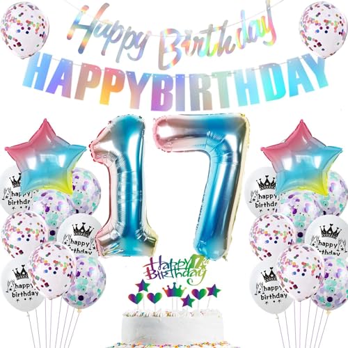 Regenbogen Geburtstagsdeko 17 Jahr Mädchen, Luftballon 17. Geburtstag Bunt, Ballon 17. Geburtstag Deko Mädchen, 17. Party Dekoration , Ballon 17 Regenbogen Geburtstagsdeko 17 Jahr Mädchen, Luftballon 17. Geburtstag Bunt, Ballon 17. Geburtstag Deko Mädchen, 17. Party Dekoration , Ballon 17 von Ohaoduo