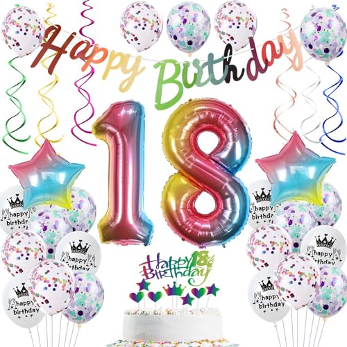 Regenbogen Luftballon 18 Jahre Geburtstag Mädchen, Geburtstagsdeko Mädchen 18 Jahr Bunt, Ballon 18. Geburtstag Regenbogen, Luftballons 18 Geburtstag Dekoration Bunt, Ballon 18 Deko Regenbogen Regenbogen Luftballon 18 Jahre Geburtstag Mädchen, Geburtstagsdeko Mädchen 18 Jahr Bunt, Ballon 18. Geburtstag Regenbogen, Luftballons 18 Geburtstag Dekoration Bunt, Ballon 18 Deko Regenbogen von Ohaoduo