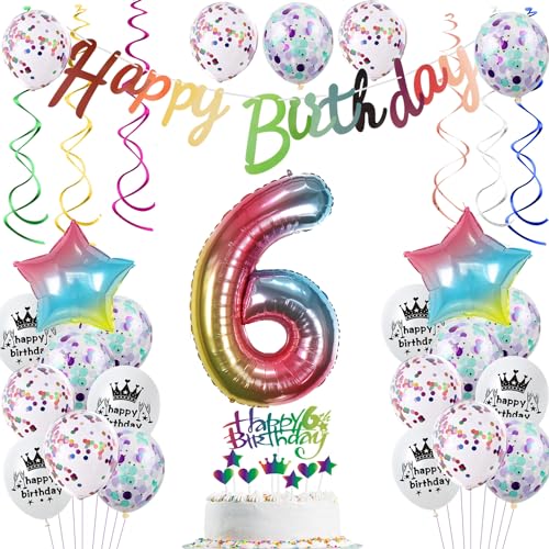 Regenbogen Luftballon 6 Jahre Geburtstag Mädchen, Geburtstagsdeko Mädchen 6 Jahr Bunt, Ballon 6. Geburtstag Regenbogen, Luftballons 6 Geburtstag Dekoration Bunt, Ballon 6 Deko Regenbogen Regenbogen Luftballon 6 Jahre Geburtstag Mädchen, Geburtstagsdeko Mädchen 6 Jahr Bunt, Ballon 6. Geburtstag Regenbogen, Luftballons 6 Geburtstag Dekoration Bunt, Ballon 6 Deko Regenbogen von Ohaoduo
