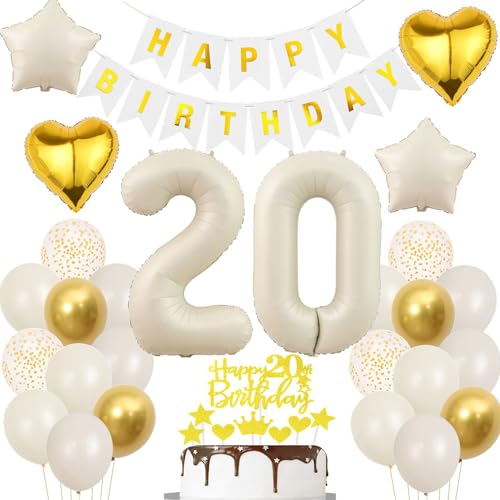 Weiß Luftballons 20 Geburtstag Frau,Deko 20 Geburtstagdeko Beige Gold,20. Geburtstag Dekorationen Mann Frau,Luftballon 20 Jahre Party Deko Boho,20 Jahre Geburtstagsdeko Ballon Beige Gold Weiß Luftballons 20 Geburtstag Frau,Deko 20 Geburtstagdeko Beige Gold,20. Geburtstag Dekorationen Mann Frau,Luftballon 20 Jahre Party Deko Boho,20 Jahre Geburtstagsdeko Ballon Beige Gold von Ohaoduo