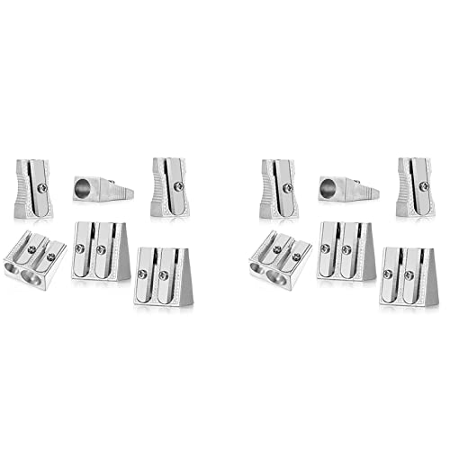 Ohewiiuk 12 Stück Metall Bleistift Spitzer, Ein- und Loch Bleistift Spitzer Manuelle Kunst Spitzer für Bunt Stifte Ohewiiuk 12 Stück Metall Bleistift Spitzer, Ein- und Loch Bleistift Spitzer Manuelle Kunst Spitzer für Bunt Stifte von Ohewiiuk