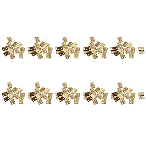 Ohewiiuk 120 Stueck Mini Schrank Wandschrank Scharnier fuer 1/12 Puppenhaus Miniatur Moebel Golden von Ohewiiuk