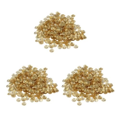 Ohewiiuk 1500 Stück 6mm Gold Ton Perlenkappen für Schmuck Machen Ohewiiuk 1500 Stück 6mm Gold Ton Perlenkappen für Schmuck Machen von Ohewiiuk
