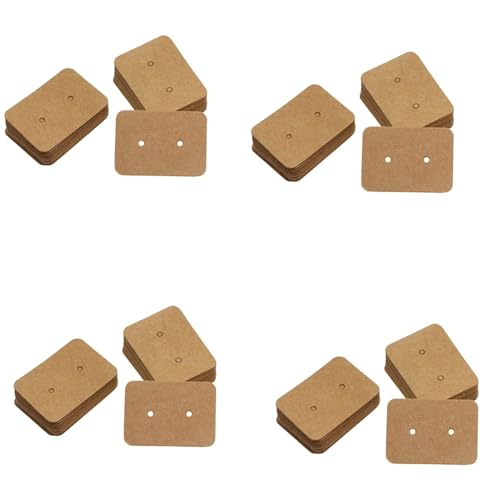 Ohewiiuk 200 STÜCK Kleine Leere Kraft Papier Ohr Stecker Ohrring Display Karten Preisschild Etikett Schmuck Karten Halter, 3,5 X 2,5 cm (Bronze) von Ohewiiuk