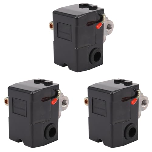 Ohewiiuk 3X Druck Schalter Luft Kompressor 140-175 Psi 4 Anschluss Schwere Pflicht 26 Amp Schwarz von Ohewiiuk