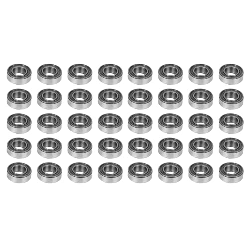 Ohewiiuk 40 StÜCke Miniatur Gummi Versiegelt Metall Geschirmt Metrische Radial Lager, MR126 ZZ 6 X 12 X 4 mm von Ohewiiuk
