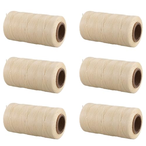 Ohewiiuk 6X 260M 150D 1 mm Leder Nähen Gewachste Wachsfaden Hand Nadel Schnur DIY Cremefarben Ohewiiuk 6X 260M 150D 1 mm Leder Nähen Gewachste Wachsfaden Hand Nadel Schnur DIY Cremefarben von Ohewiiuk