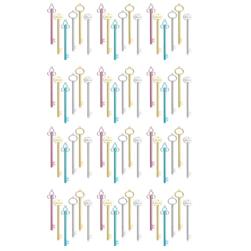 Ohewiiuk 72 StüCk Key Shape Pen Vintage Key Gel Ink Pens Kugelschreiber Schwarz Fine Point Pen für Office Stationary School Supplies von Ohewiiuk