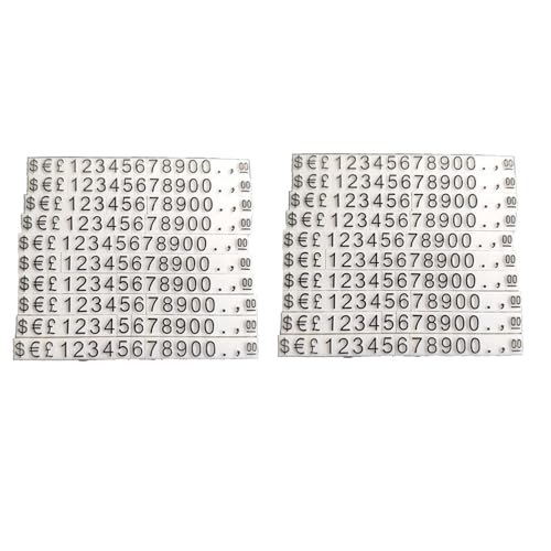 Ohewiiuk Preisschilder, PreisanzeigewüRfel, Verstellbare ZahlenthekenstäNder, Etiketten, SonderpreisblöCke, 340 StüCk, für Preisanzeige-Kit von Ohewiiuk