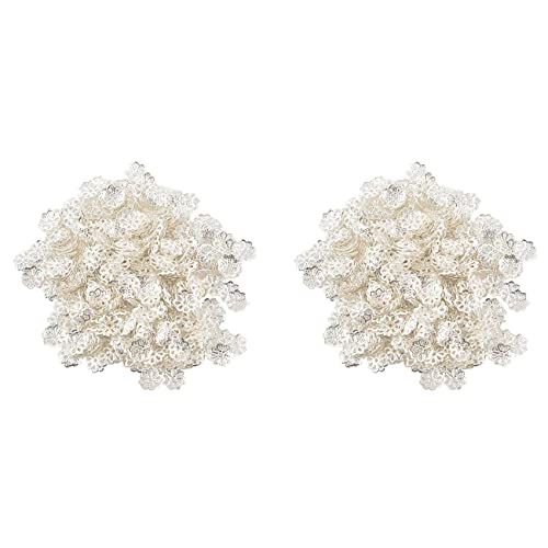 Ohewiiuk SchöNe Perle 6mm Silberton Blumen Perlen Kappen für Schmuck Machen (Über 1000 Stück) von Ohewiiuk