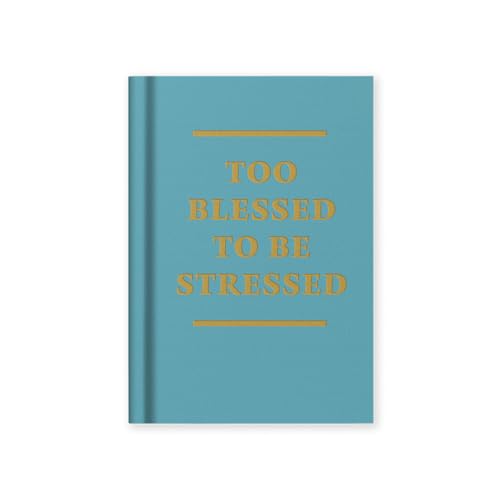 Ohh Deer Too Blessed to be Stressed | Pocket Fabric Hardcover-Notizbuch (A7) | 112 linierte Seiten | Lustiges Geschenk-Notizbuch von Ohh Deer