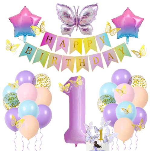 1 Jahre Mädchen Geburtstagsdeko Schmetterlings Stern Folienballon 1 Pastell Lila Zahlenballon 1. Geburtstag Deko Mädchen Happy Birthday Deko Kindergeburtstag 1 Jahre Mädchen Geburtstagsdeko Schmetterlings Stern Folienballon 1 Pastell Lila Zahlenballon 1. Geburtstag Deko Mädchen Happy Birthday Deko Kindergeburtstag von Ohighing
