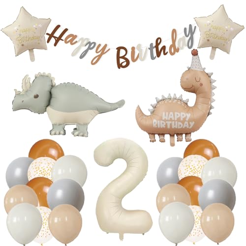 Dino Geburtstagsdeko 2 Jahre Junge Kindergeburtstag Deko Jungen 2 Jahre Geburtstag Deko Junge Dinosaurier Folienballon 2 von Ohighing