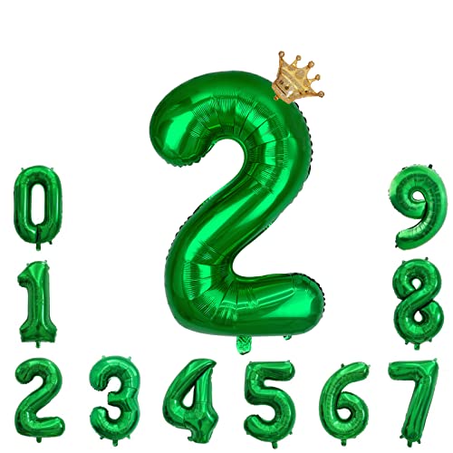 Foil Luftballon 2 Helium Folienballon Zahlen Ballon XXL Folien Dunkelgrün Ballon 2 Geburtstag 100cm/40inch Foil Luftballon 2 Helium Folienballon Zahlen Ballon XXL Folien Dunkelgrün Ballon 2 Geburtstag 100cm/40inch von Ohighing