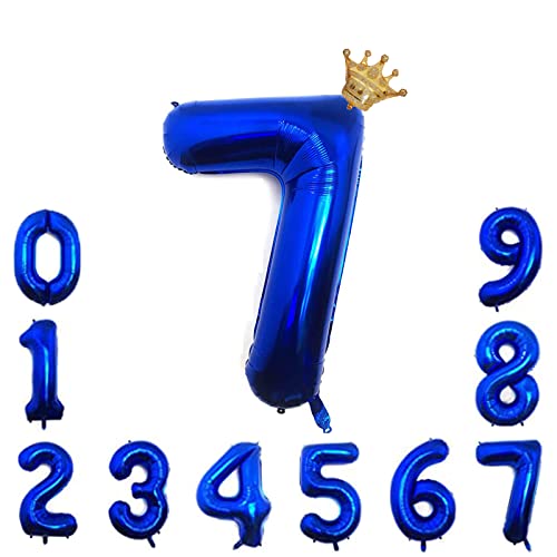 Foil Luftballon 7 Helium Folienballon Zahlen Ballon XXL Folien Dunkelblau Ballon 7 Geburtstag 100cm/40inch Foil Luftballon 7 Helium Folienballon Zahlen Ballon XXL Folien Dunkelblau Ballon 7 Geburtstag 100cm/40inch von Ohighing