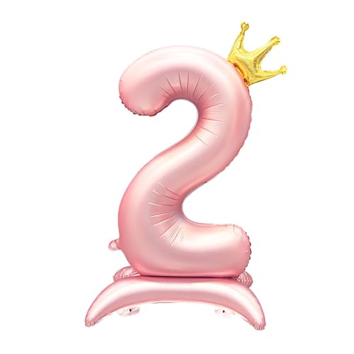 Foil Stehend Luftballon 2 Helium Folienballon Zahlen Ballon XXL Folien Rosa Ballon 2 Geburtstag 106cm/42inch Foil Stehend Luftballon 2 Helium Folienballon Zahlen Ballon XXL Folien Rosa Ballon 2 Geburtstag 106cm/42inch von Ohighing