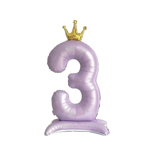 Foil Stehend Luftballon 3 Helium Folienballon Zahlen Ballon XXL Folien Lila Ballon 3 Geburtstag 106cm/42inch Foil Stehend Luftballon 3 Helium Folienballon Zahlen Ballon XXL Folien Lila Ballon 3 Geburtstag 106cm/42inch von Ohighing