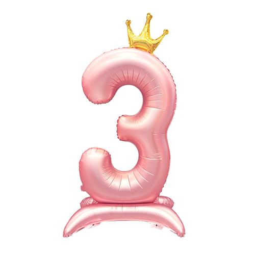 Foil Stehend Luftballon 3 Helium Folienballon Zahlen Ballon XXL Folien Rosa Ballon 3 Geburtstag 106cm/42inch Foil Stehend Luftballon 3 Helium Folienballon Zahlen Ballon XXL Folien Rosa Ballon 3 Geburtstag 106cm/42inch von Ohighing