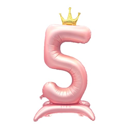 Foil Stehend Luftballon 5 Helium Folienballon Zahlen Ballon XXL Folien Rosa Ballon 5 Geburtstag 106cm/42inch Foil Stehend Luftballon 5 Helium Folienballon Zahlen Ballon XXL Folien Rosa Ballon 5 Geburtstag 106cm/42inch von Ohighing