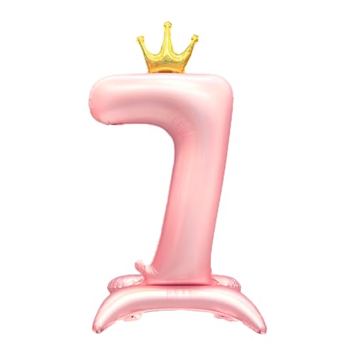 Foil Stehend Luftballon 7 Helium Folienballon Zahlen Ballon XXL Folien Rosa Ballon 7 Geburtstag 106cm/42inch Foil Stehend Luftballon 7 Helium Folienballon Zahlen Ballon XXL Folien Rosa Ballon 7 Geburtstag 106cm/42inch von Ohighing